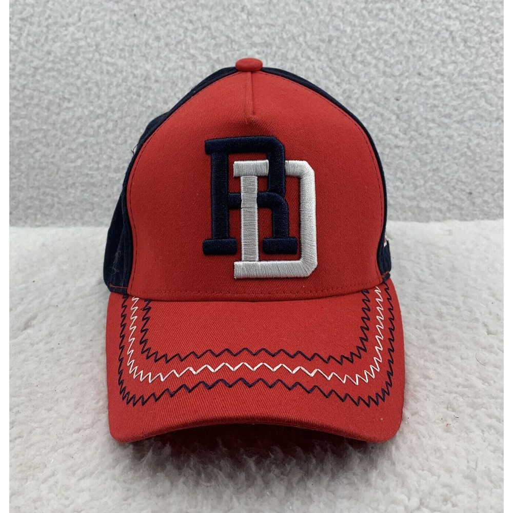 KV Sports RD Baseball Hat Mens Snapback‎ OSFM Republica Dominica Flag Red Blue
